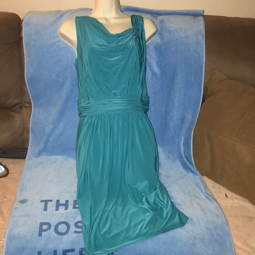 Max and Cleo size 10 blue silver dress